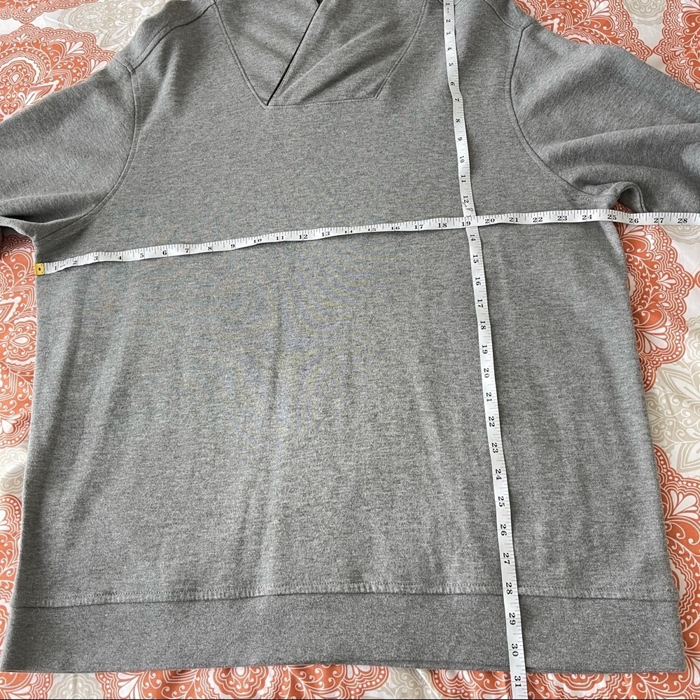 NWT Cremieux Grey Shawl Collar Cotton Sweater XL - Picture 9 of 10